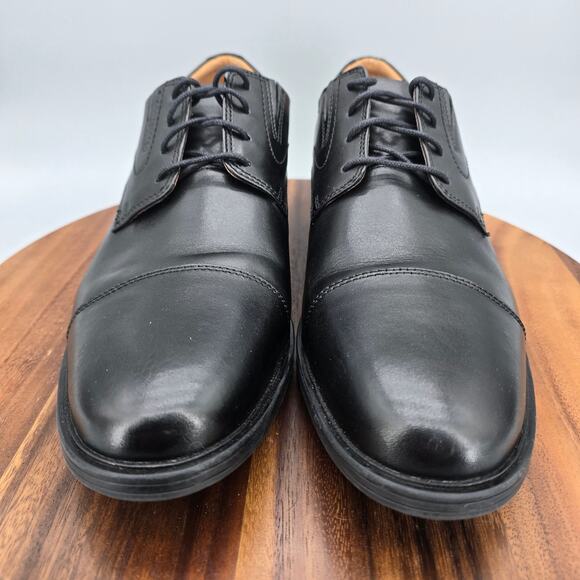 Clarks Oxfords Men\'s 13 M Black Leather Whiddon Cap Toe Lace Up Dress Shoes main image 7